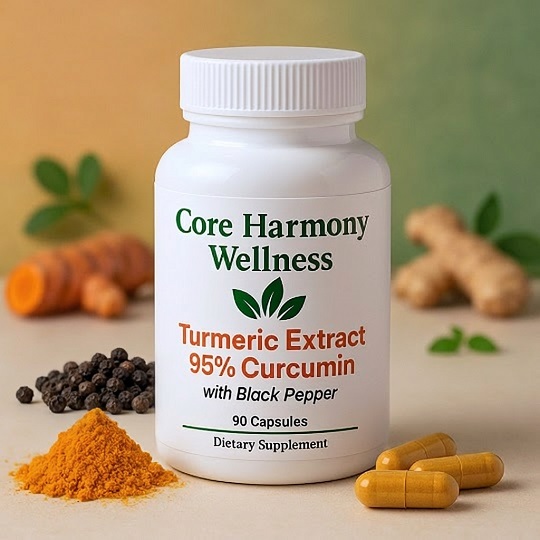 Turmeric with Black Pepper Supplement Bottle