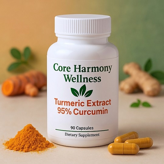 Turmeric Extract Supplement Bottle