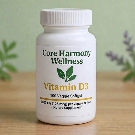 Vitamin D3 Supplement Bottle